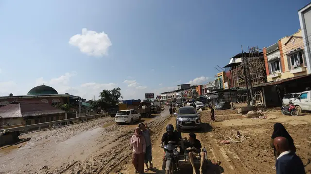 Kondisi terkini Aceh Tamiang porak poranda akibat banjir bandar