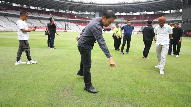 Kondisi Stadion Utama Gelora Bung Karno (SUGBK), Jakarta Pusat.