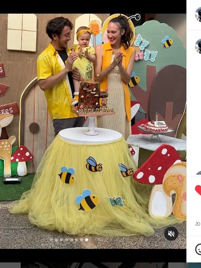 Perayaan ultah pertama Nadi Djiwa Anggara, anak Nadine Chandrawinata dan Dimas Anggara (Foto Instagram nadinelist)