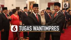 Wiranto resmi dilantik menjadi Dewan Pertimbangan Presiden, Wantimpres. Salah satu tugas
Wantimpres memberikan nasihat dan pertimbangan kepada Presiden.