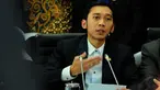 Ketua Fraksi Partai Demokrat, Edhi Baskoro Yudhoyono menggelar jumpa pers di Gedung DPR, Jakarta, Selasa (18/11/2014). (Liputan6.com/Andrian M Tunay)