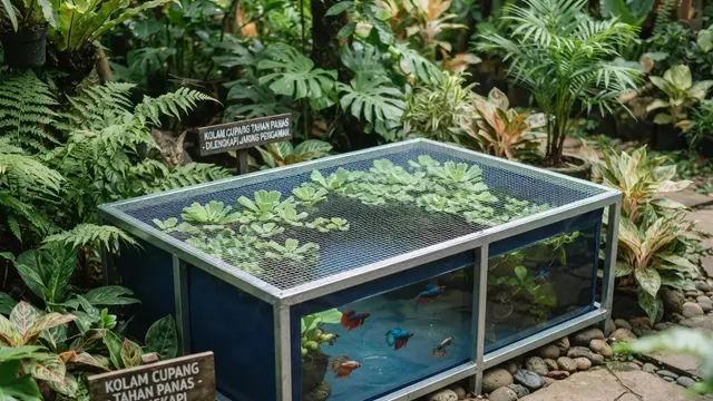 Desain Kolam Cupang Outdoor Tahan Panas