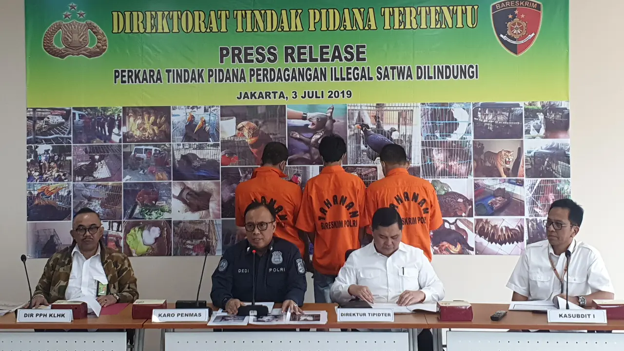 Polri Rilis Penjualan Satwa Liar Dilindungi