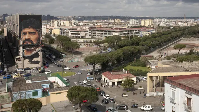 FOTO: Maradona Hadir di Kawasan Bronx Dekat Markas Napoli