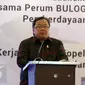 Menteri PPN/Bappenas Bambang Brodjonegoro memberikan sambutan saat menghadiri penandatanganan Nota Kesepahaman dengan berbagai mitra strategis di Jakarta, Kamis (27/4). (Liputan6.com/Johan Tallo)