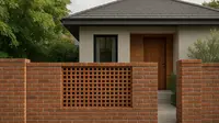 7 Model Pagar Rumah Bata Ekspos Minimalis, Tampil Natural dan Penuh Karakter