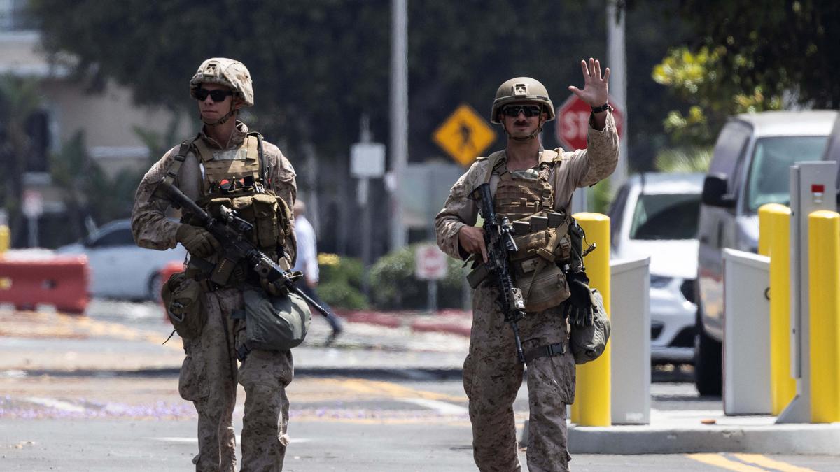 Perkuat Garda Nasional, Ratusan Marinir AS Diterjunkan Jaga Los Angeles