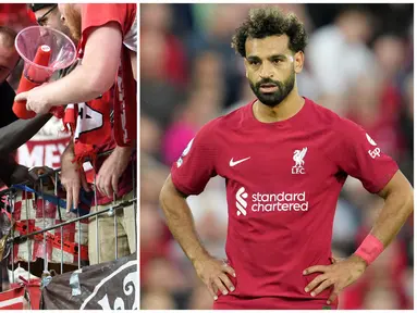 Foto kombo Sadio Mane (kiri) dan Mohamed Salah pada laga perdana Liverpool dan Bayern Munchen di musim 2022/2023. Salah berhasil mencetak gol tapi Liverpool ditahan imbang Fulham 2-2. Sedangkan Sadio Mane berhasil mencetak gol debut dan Bayern Munchen menang telak 6-1 atas Eintracht Frankfurt. (Foto: AFP/Christof Stache, AP/Jon Super)