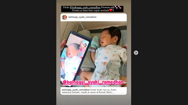 Belum Bertemu dan Disusui Langsung oleh Nadya Mustika Rahayu, Putra Rizki 2R Kini Alami Demam