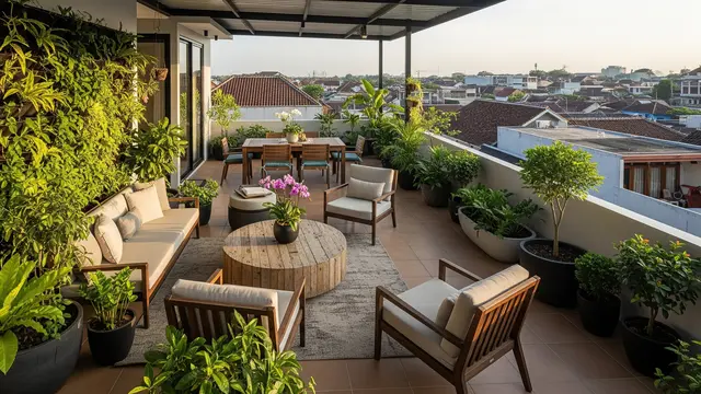 Model Teras Belakang Rumah 2025 yang Pas untuk Hunian Perkotaan Sempit / Ilustrasi AI