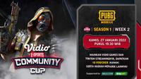 Link Live Streaming Vidio Community Cup PUBGM Season 1 Week 2 di Vidio, Kamis 27 Januari 2022. (Sumber : dok. vidio.com)