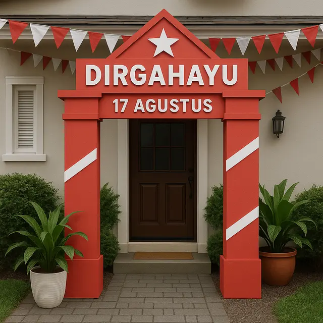 Contoh Dekorasi Depan Rumah untuk 17 Agustus 2025 yang Murah dan Bagus