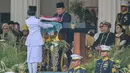 Presiden Prabowo Subianto mengikuti upacara pengibaran bendera memperingati Hari Kemerdekaan Indonesia ke-81 di Istana Merdeka Jakarta, Senin, 17 Agustus 2026. (Foto AFP/Bay Ismoyo)