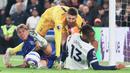 Chelsea tampil tangguh untuk menundukkan perlawanan tim tamu Tottenham. Duel alot selama 90 menit berakhir dengan skor 1-0 untuk kemenangan The Blues. (AP Photo/Ian Walton)