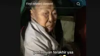 Unggah Video Pertemuan Terakhir, Pemandu Gunung Lawu Ungkap Mbok Yem Sudah Dimakamkan.&nbsp; foto: TikTok @akuesa