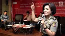 Divisi Humas Polri Kombes Pol Sri Suari Wahyudi saat memberikan paparan pada diskusi publik Ancaman Hoax dan Ujaran Kebencian Bagi Persatuan dan Kesatuan Bangsa di Jakarta, Kamis (29/3). (Liputan6.com/Pool/Indra)