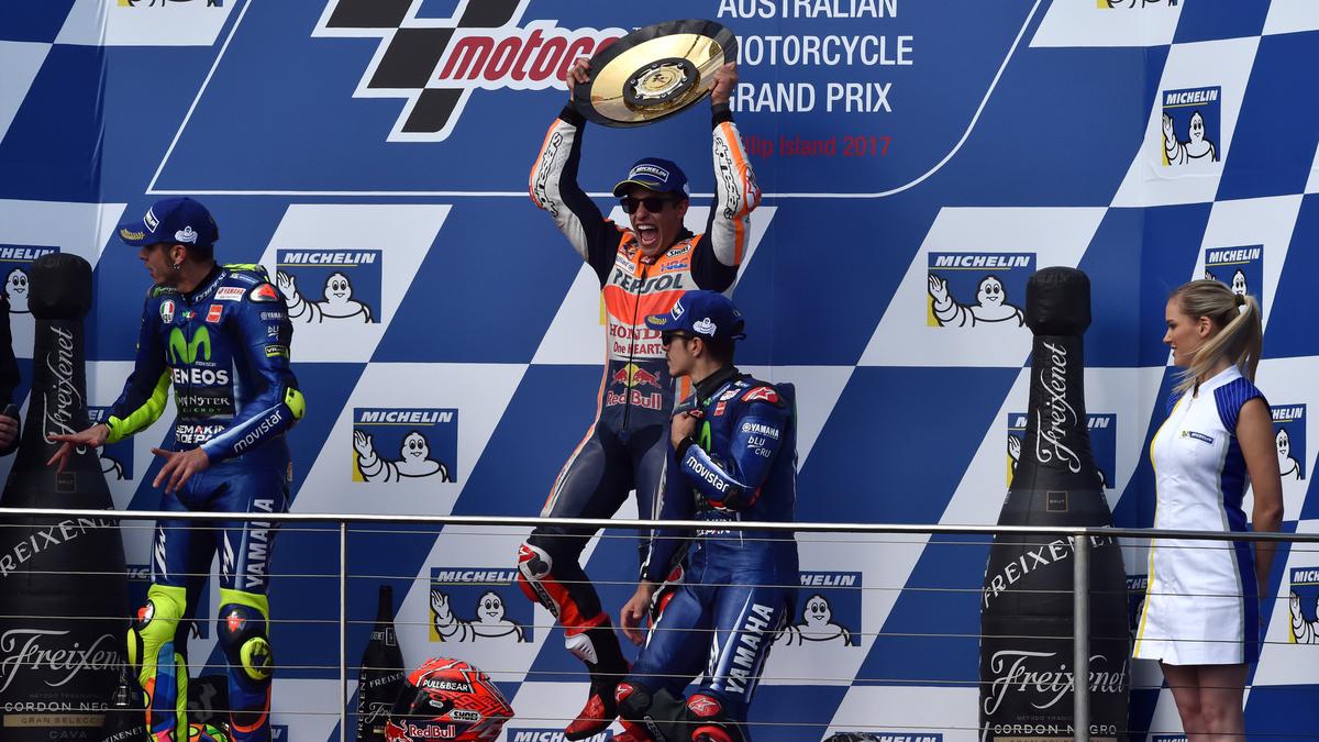 PHOTO Lewati Duel Sengit, Marquez Juara MotoGP Australia Foto