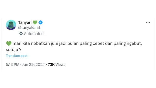 6 Cuitan Juni Cepat Berlalu Bikin Senyum Tipis, Tak Terasa Sudah Berganti Bulan