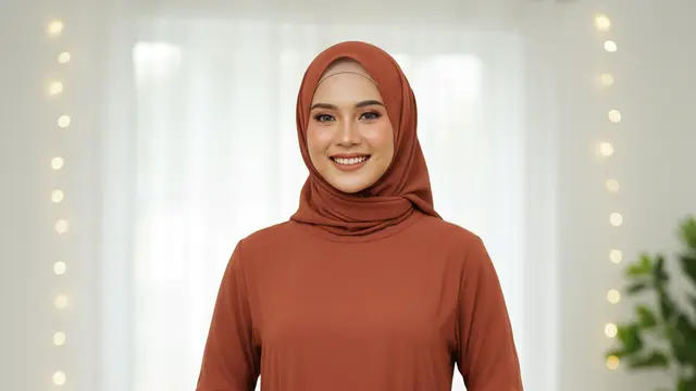 Gamis dengan Warna Terracotta
