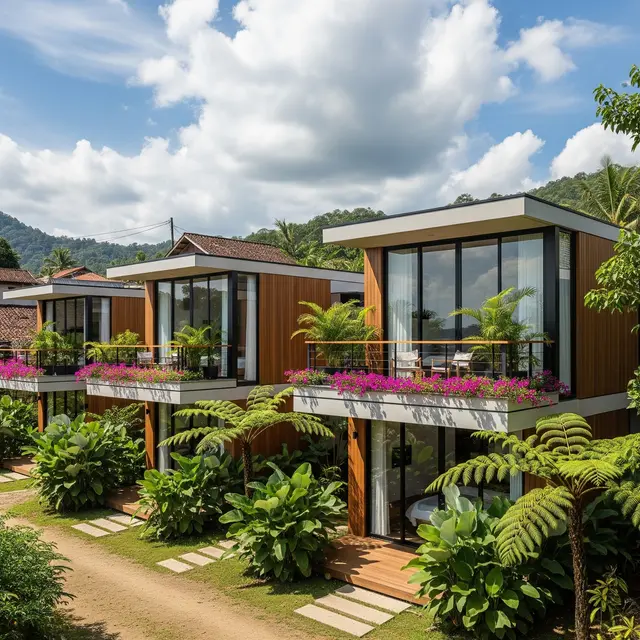 Inspirasi Rumah Kecil di Desa dengan Konsep Tropis Modern