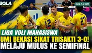 Highlight Liga Voli Mahasiswa 2026: UMI Bekasi Sikat Trisakti Jakarta 3-0, Melaju Mulus ke Semifinal!