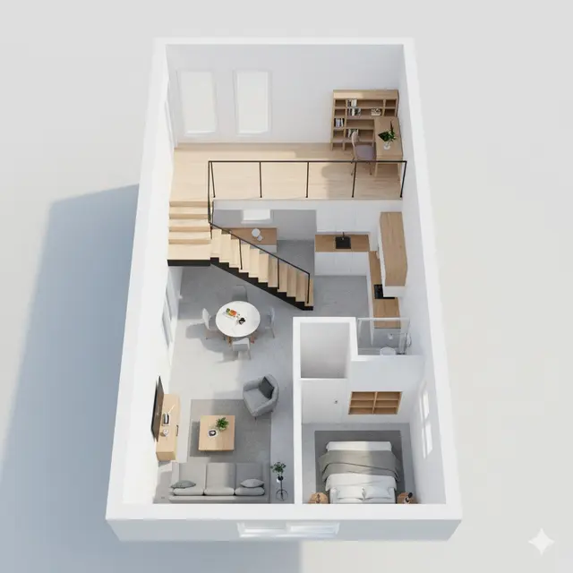 Desain Rumah Minimalis di Lahan 5x10 Meter