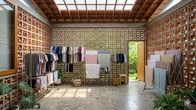 Desain Jemuran Tertutup yang Tidak Bikin Lembap dengan Kombinasi Ventilasi Alami (Gemini AI)