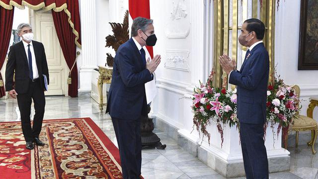 FOTO: Presiden Jokowi Terima Kunjungan Menlu AS Antony Blinken