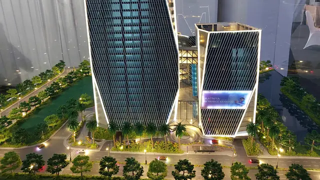 Menteri BUMN Erick Thohir menyaksikan langsung groundbreaking gedung baru milik PT Bank Negara Indonesia (Persero) Tbk atau BNI di kawasan Pantai Indah Kapuk (PIK) 2,