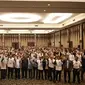Massa dari sejumlah paguyuban Sumatra di Provinsi Riau saat deklarasikan dukung Prabowo-Gibran. (Liputan6.com/M Syukur)