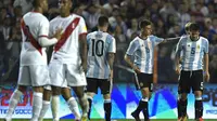 Argentina hanya bisa imbang dengan Peru 0-0 pada Kamis (5/10/2017) atau Jumat pagi WIB. (APF / JUAN MABROMATA)