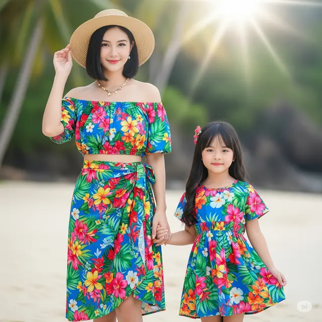 6 Inspirasi Outfit ke Pantai Ibu dan Anak Perempuan yang Stylish dan Nyaman