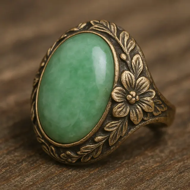 Model Cincin dengan Batu Permata Hijau yang Ngetren Sepanjang Masa (Foto: ChatGPT)