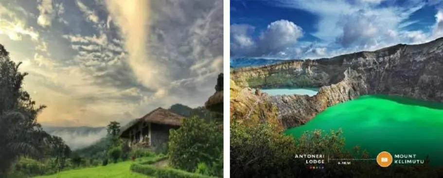 keajaiban danau Gunung Kelimutu yang dapat berubah warna, di #agodabasecamp Kelimutu Crater Lakes Eco Lodge (Foto: agoda)