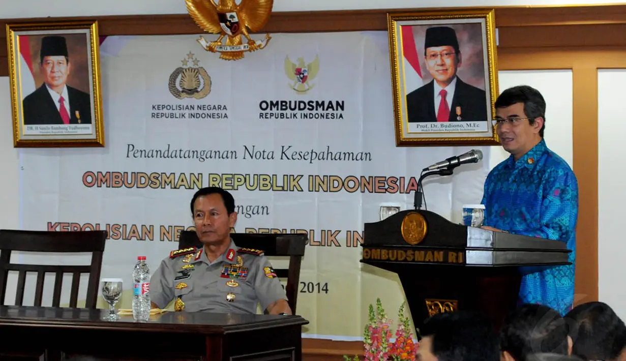 Hingga pertengahan tahun 2014 ini, Ombudsman mengelola 3.021 aduan masyarakat, 390 laporan di antaranya terkait pelayanan kepolisian, Jakarta, (9/9/14). (Liputan6.com/Andrian M Tunay)