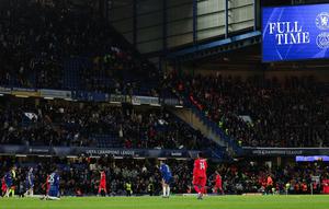 Kemenangan 3-0 PSG membuat agregat berakhir dengan skor 8-2. Les Parisiens berhasil melaju ke babak perempat final melawan pemenang dari laga Liverpool Vs Galatasaray. (AFP/Franck Fife)