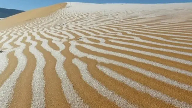 Heboh, Hujan Salju Turun di Gurun Sahara Pertama Kalinya Setelah 50 Tahun