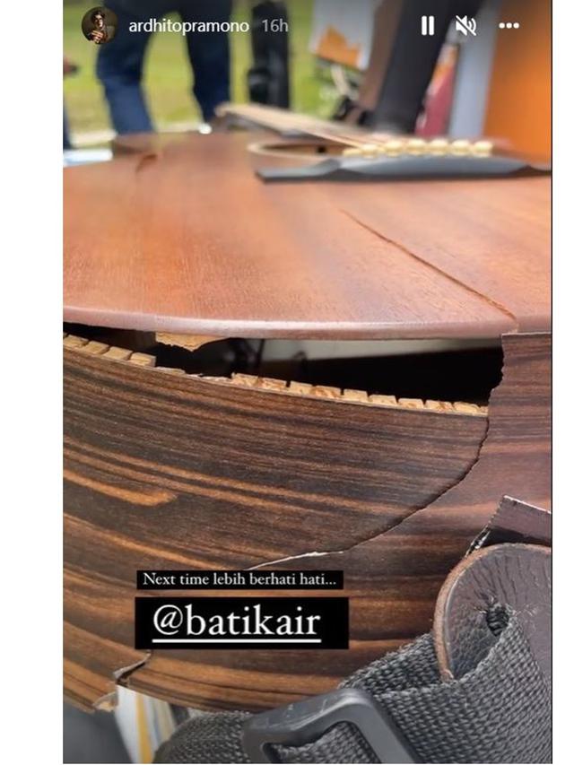 Gitar Belasan Juta Ardhito Pramono Rusak di Bagasi Pesawat, Begini Kronologinya