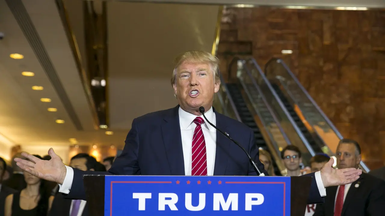 Setya Novanto dan Fadli Zon di kampanye bakal calon presiden AS, Donald Trump. (Reuters)