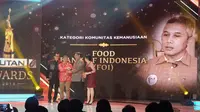 Food Bank of Indonesia Meraih Liputan6 Awards Kategori Komunitas Kemanusiaan, Sabtu (25/5/20019). (Foto: Nanda Perdana Putra/Liputan6.com)