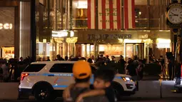 Trump Tower di Manhattan sebenarnya sudah jarang ditinggali Trump. (AP Photo/Pamela Smith)