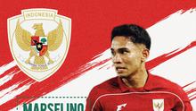 Penyerang Timnas Indonesia, Marselino Ferdinan. (Bola.com/Wiwig Prayugi)