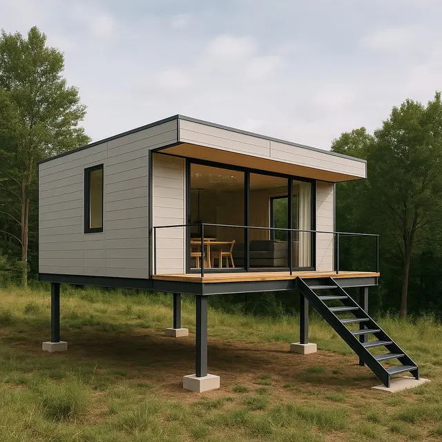 Model Rumah Cabin Elevated yang Cocok Dibangun di Berbagai Lokasi (Foto: ChatGPT)