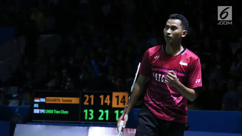 Jatuh Bangun Tommy Sugiarto Taklukkan Pebulu Tangkis China Taipei