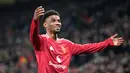 Berkat hasil ini, MU pun akhirnya meraih kemenangan perdana mereka di Liga Europa musim ini dan kini menduduki papan tengah klasemen. Di sisi lain, PAOK masih terpuruk di papan bawah. (AP Photo/Dave Thompson)