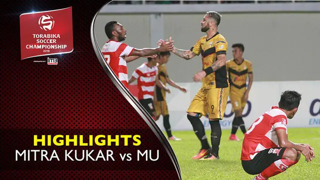 Video highlights TSC 2016 antara Mitra Kukar vs Madura United yang berakhir dengan skor 2-1 di Stadion Aji Imbut, Tenggarong.