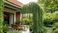 15 Model Teras Rumah yang Sejuk Hanya dengan Tanaman Murah, Nyaman dan Asri