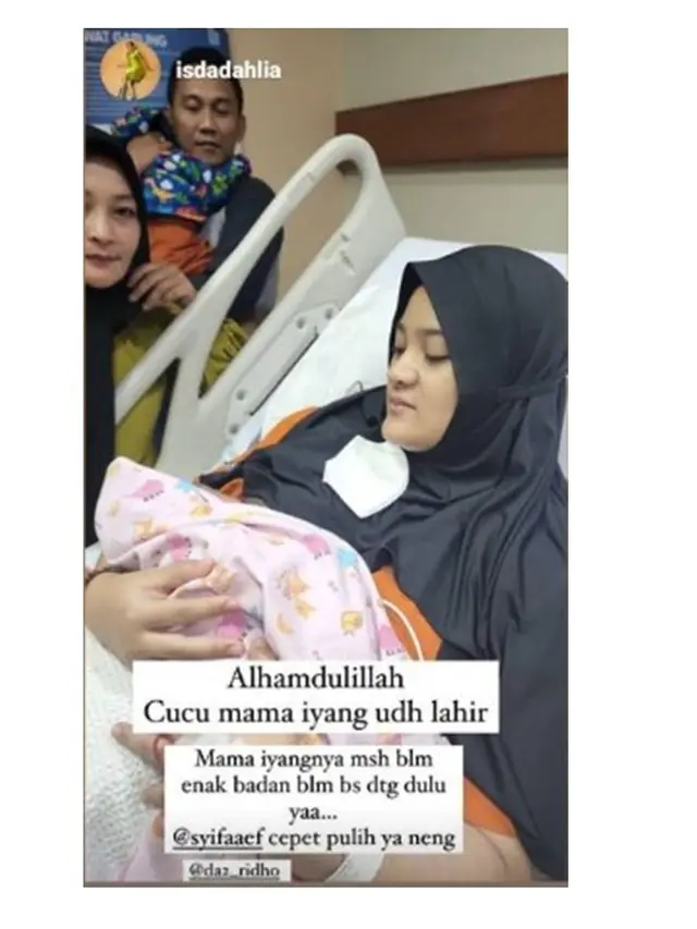 7 Potret Syifa Istri Ridho DA Melahirkan Anak Pertama, Penuh Bahagia