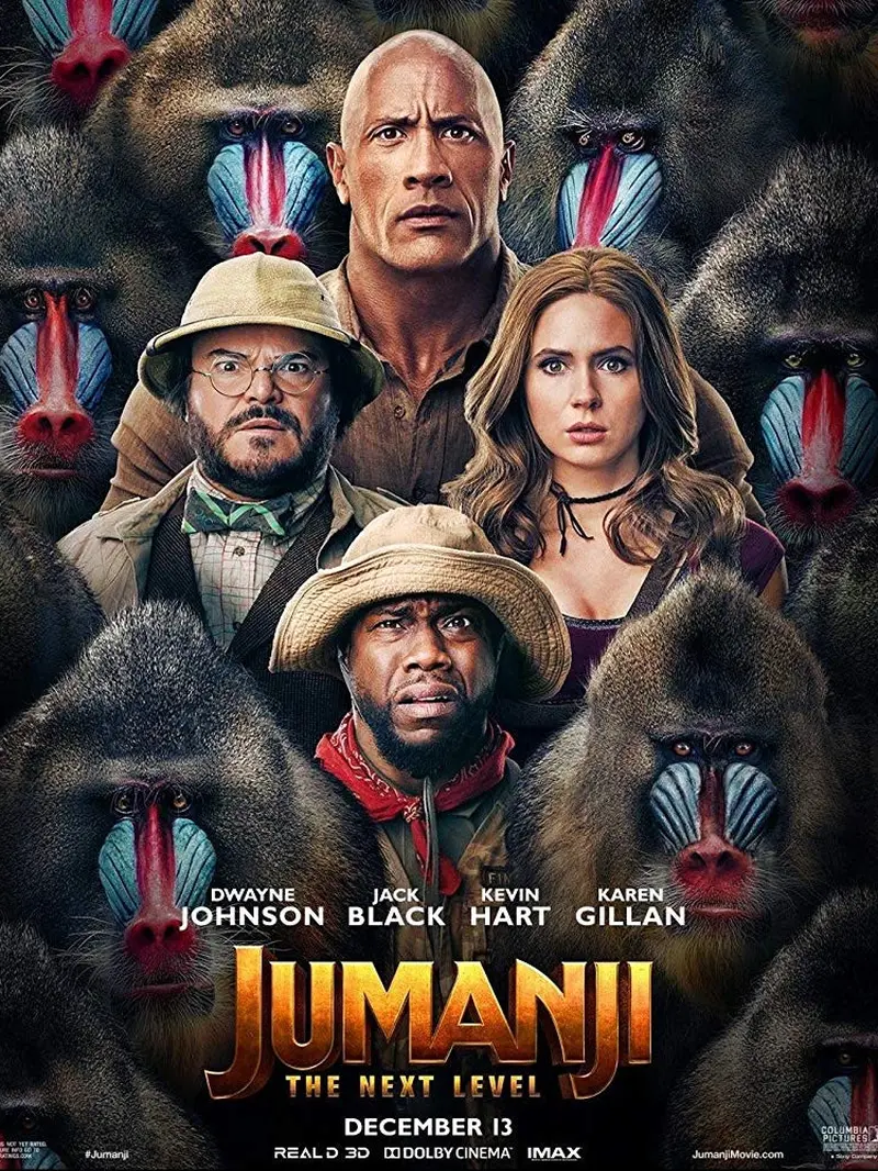 Poster film Jumanji: The Next Level. (Foto: IMDb/ Dok. Columbia Pictures)