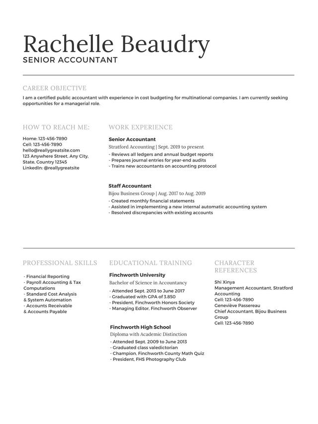 Contoh CV Bahasa Inggris Formal, Sumber : Canva